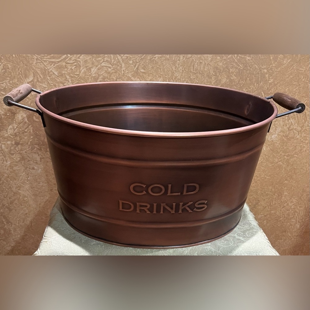 Rustic Copper Beverage Ice Tub